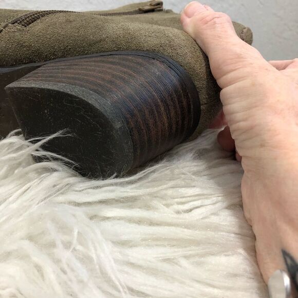 KELSIE DAGGER-STACKED HEEL FRINGE INSIDE ZIP BOOT - S - Picture 11 of 14